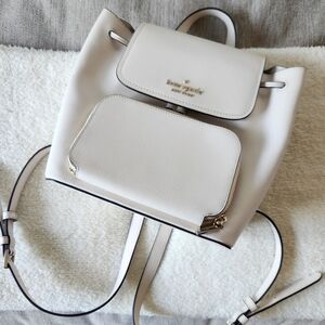 Kate Spade White Flap Backpack